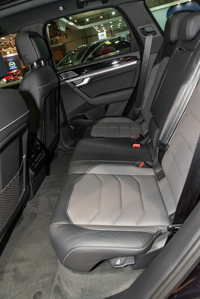 Rear seating with premium leather upholstery and ample legroom