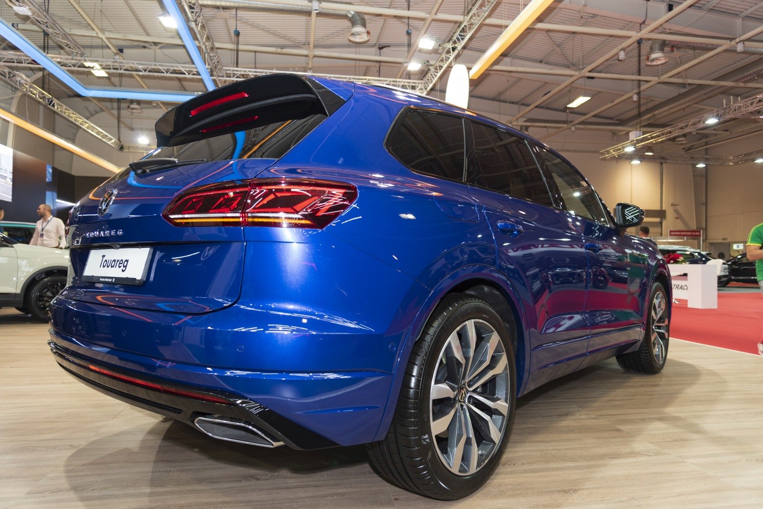 Rear view with LED tail lights and dual exhaust tips