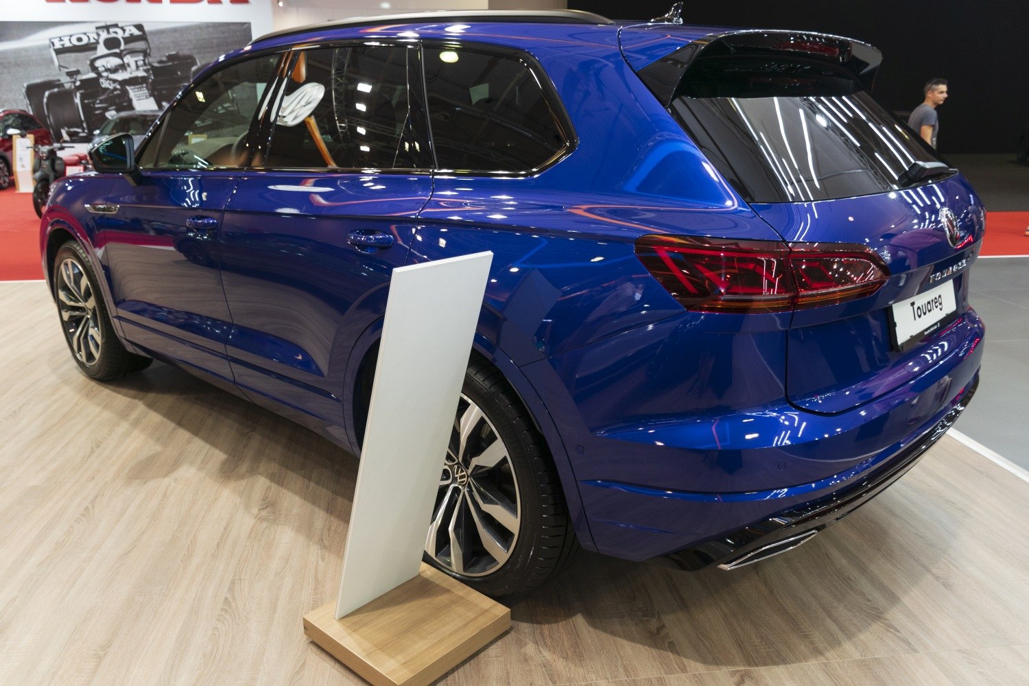 Rear and side view of SUV with LED taillights and alloy wheels