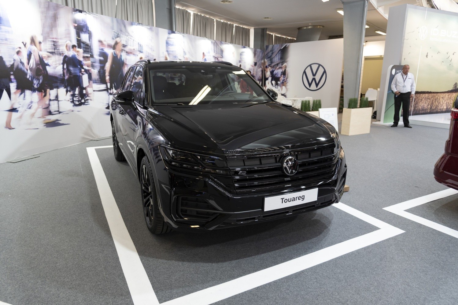 Black SUV with modern grille and sharp LED headlights