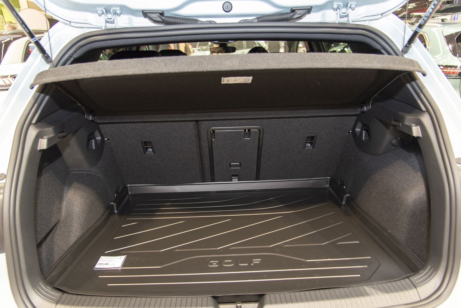 Spacious car trunk with protective cargo liner