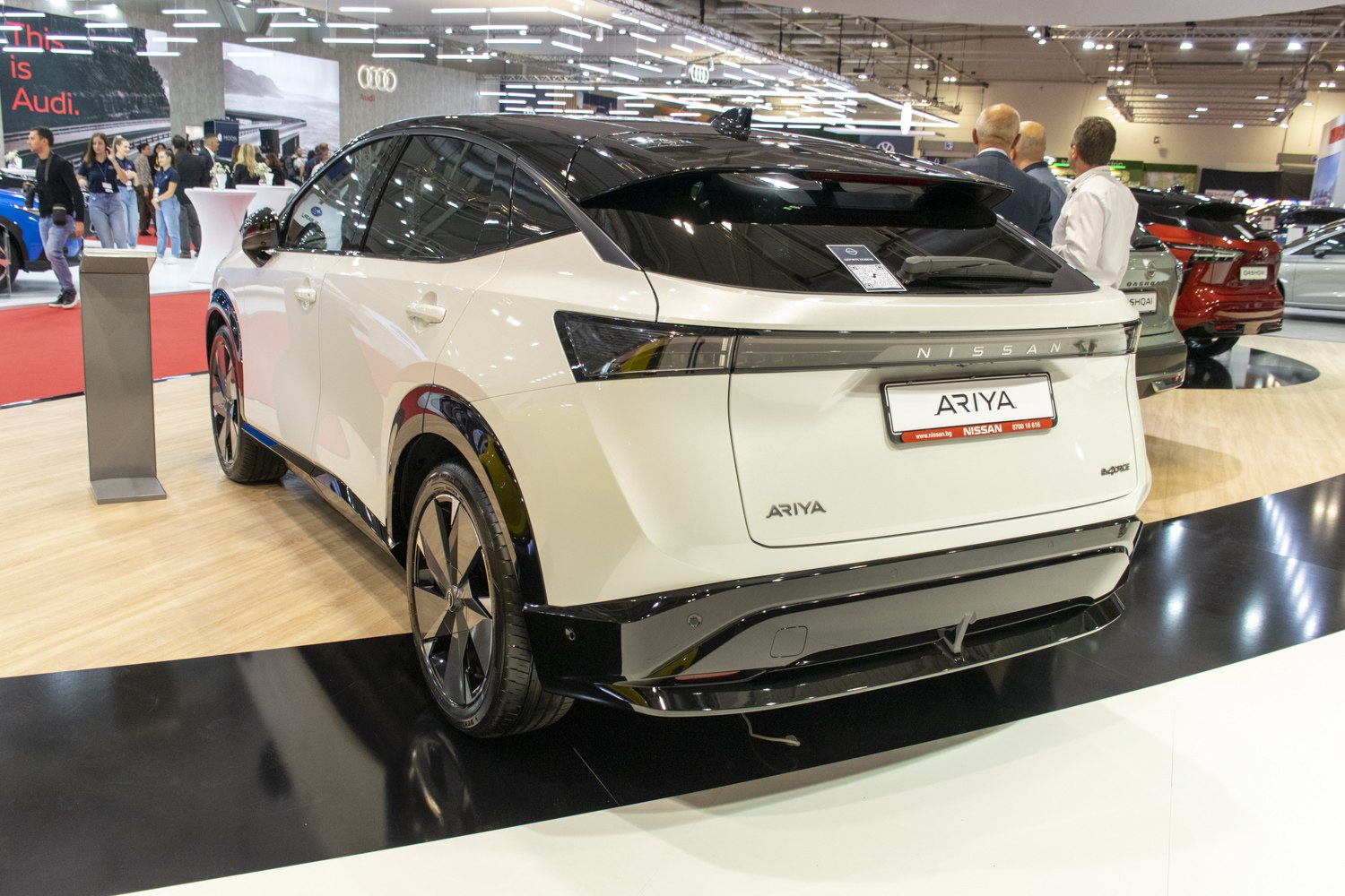 Sleek futuristic rear and side design of an electric SUV with aerodynamic features