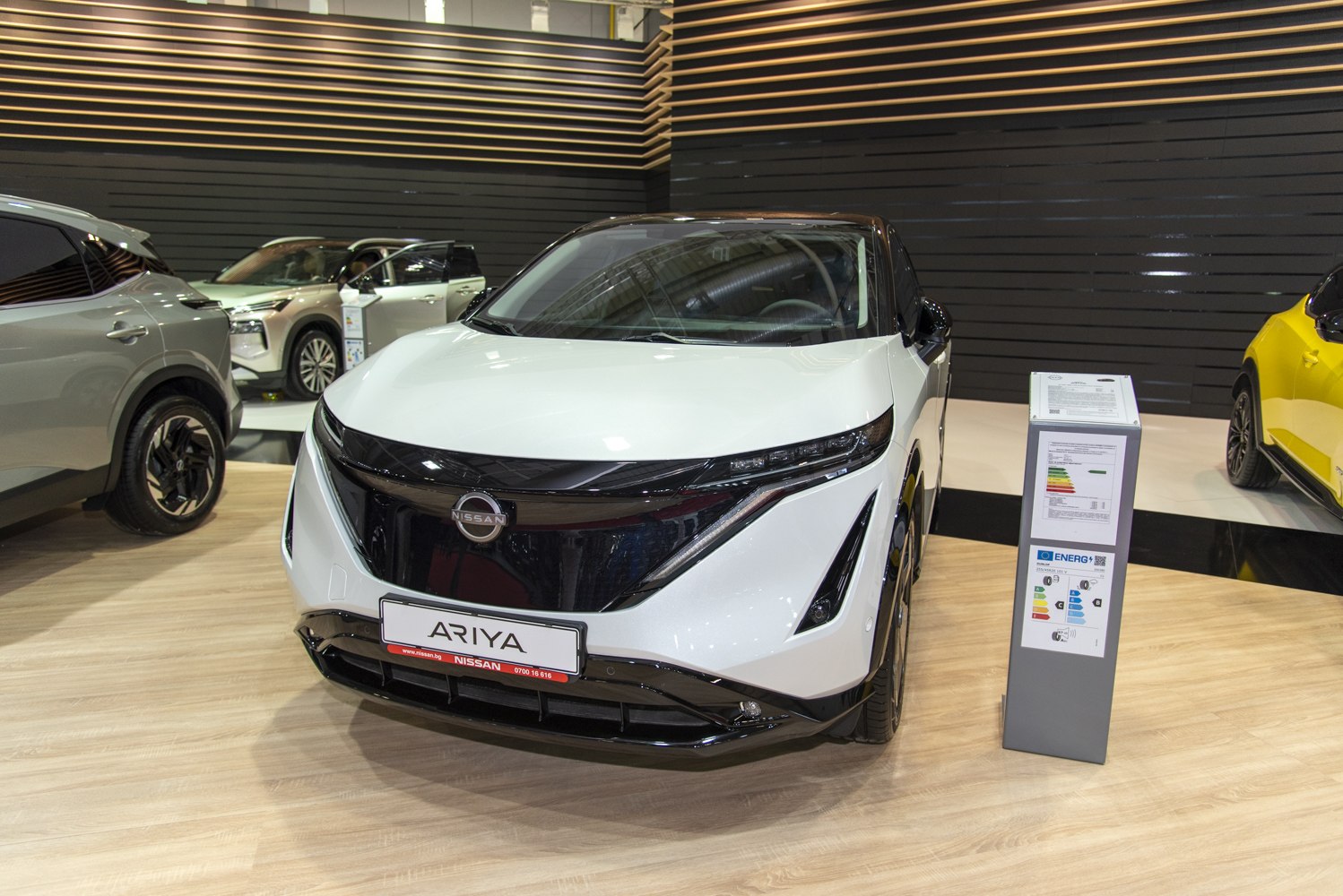 Sleek front end with sharp LED headlights and aerodynamic grille design