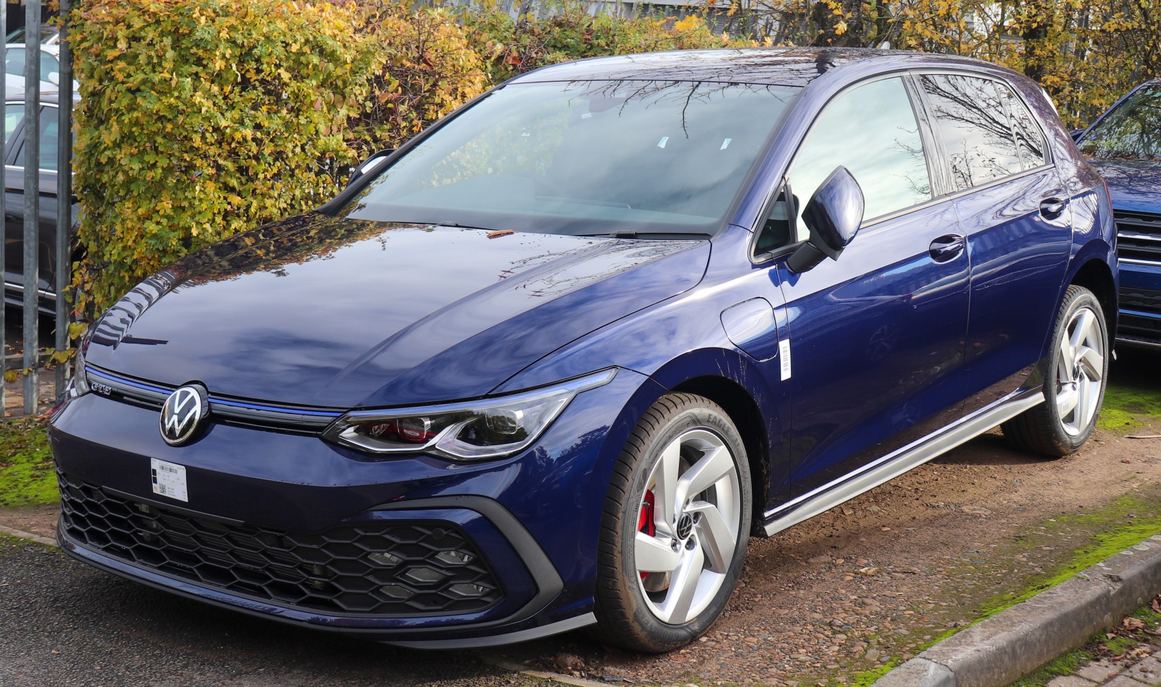 LED headlights, alloy wheels, sporty front grille on modern hatchback