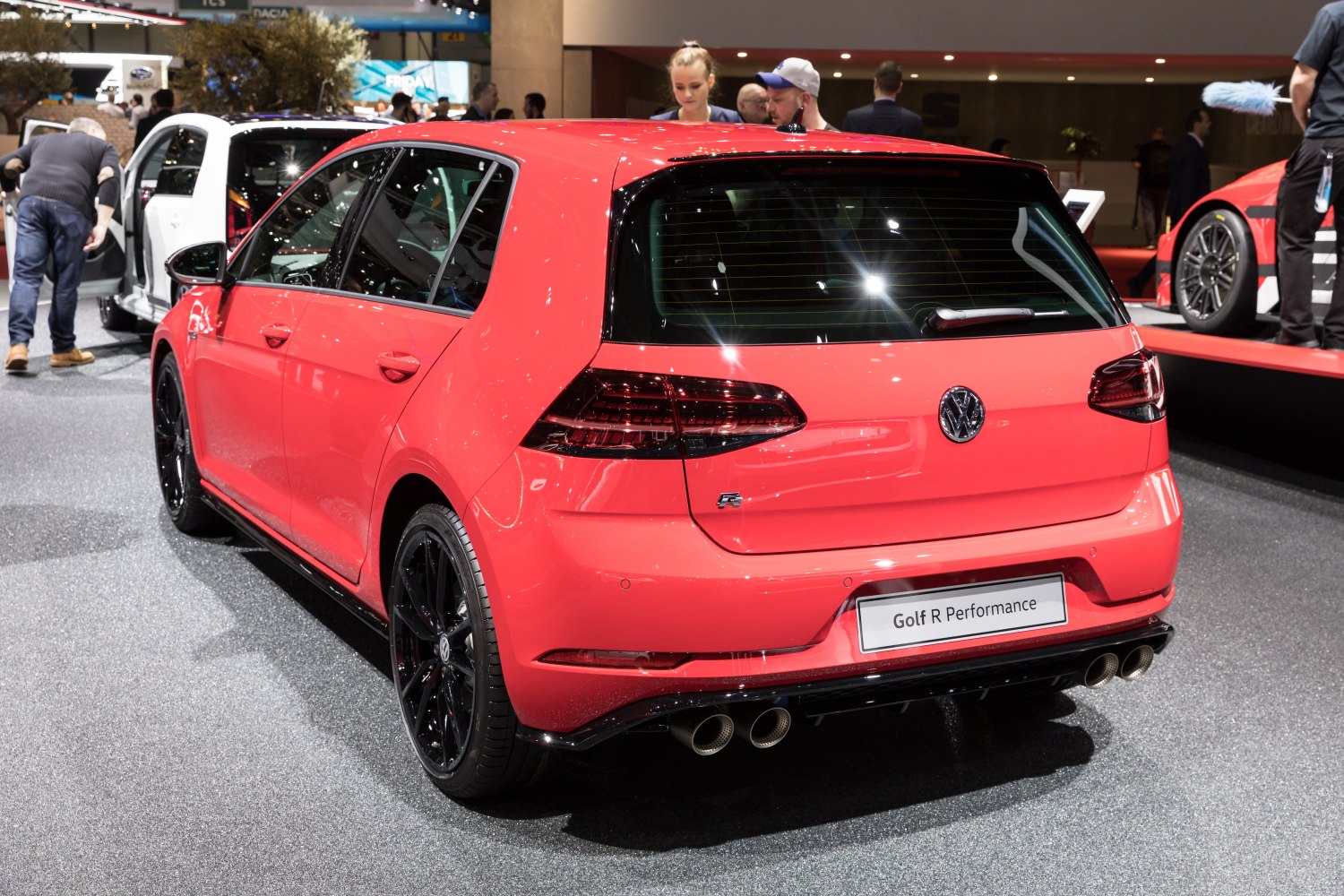 Rear view with dual exhaust and sleek taillights
