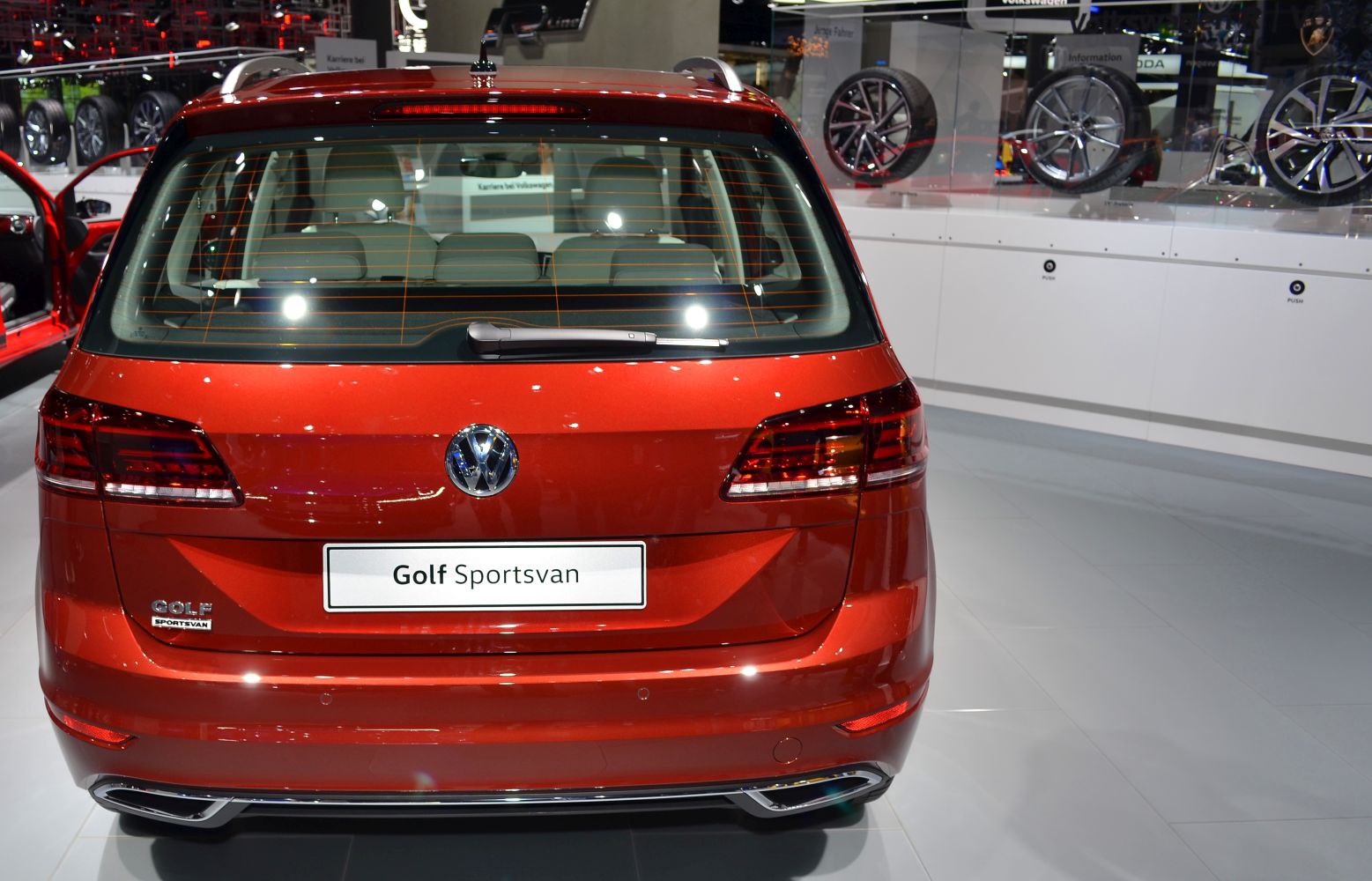 Rear view with LED taillights and dual chrome exhaust trims