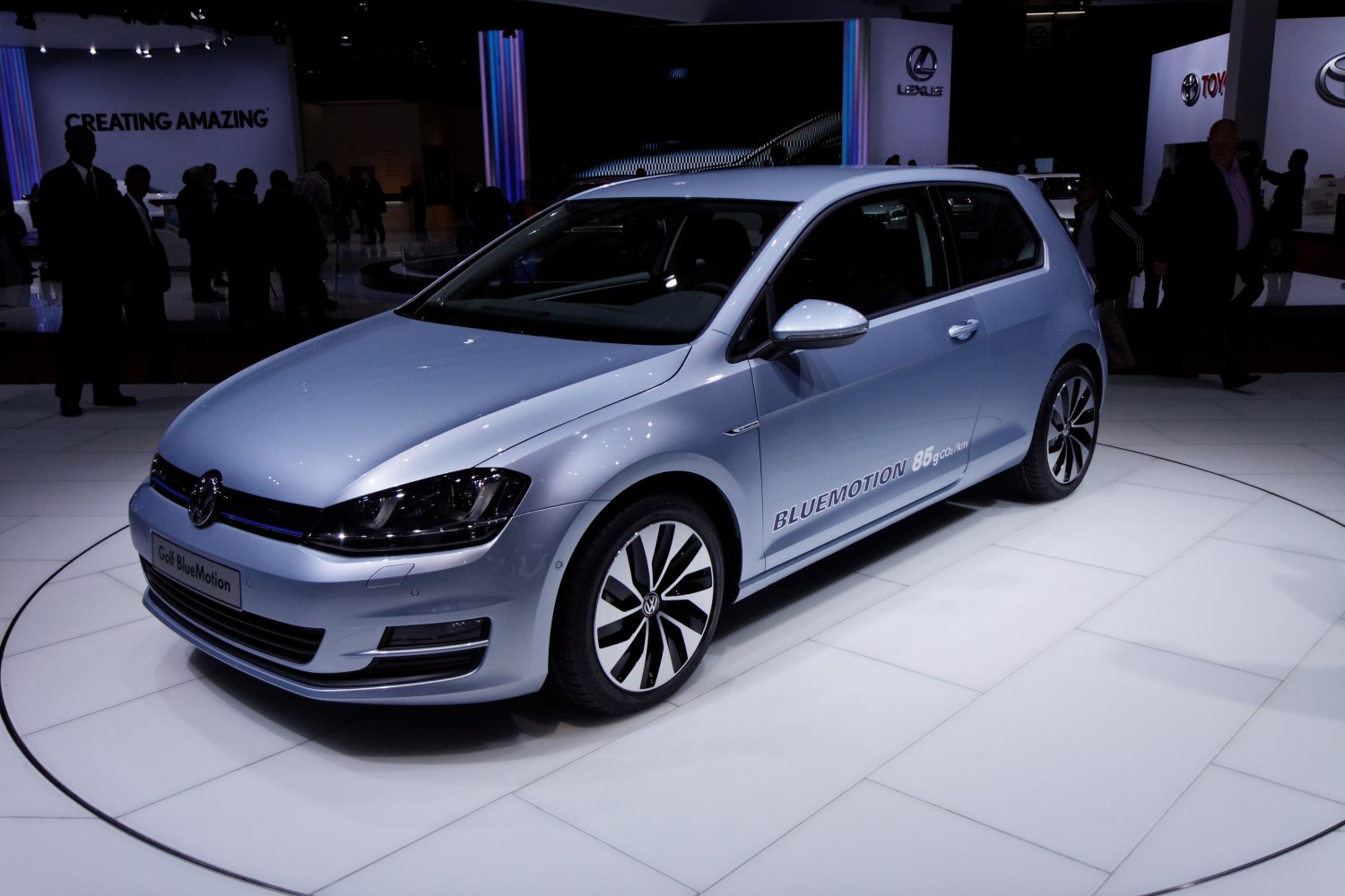 3-door hatchback with aerodynamic design and unique alloy wheels