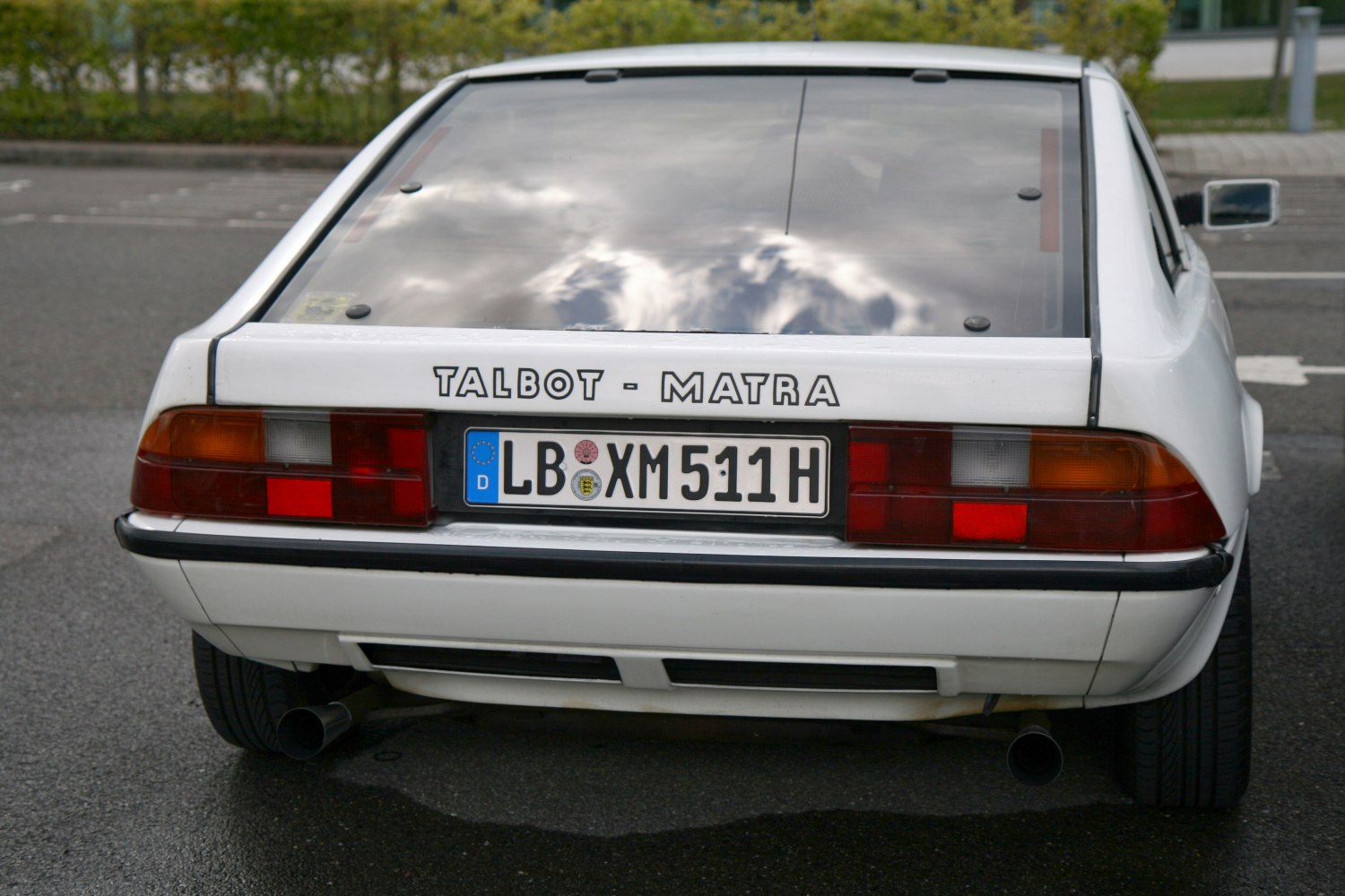 Close-up of distinctive taillights and hatchback rear design