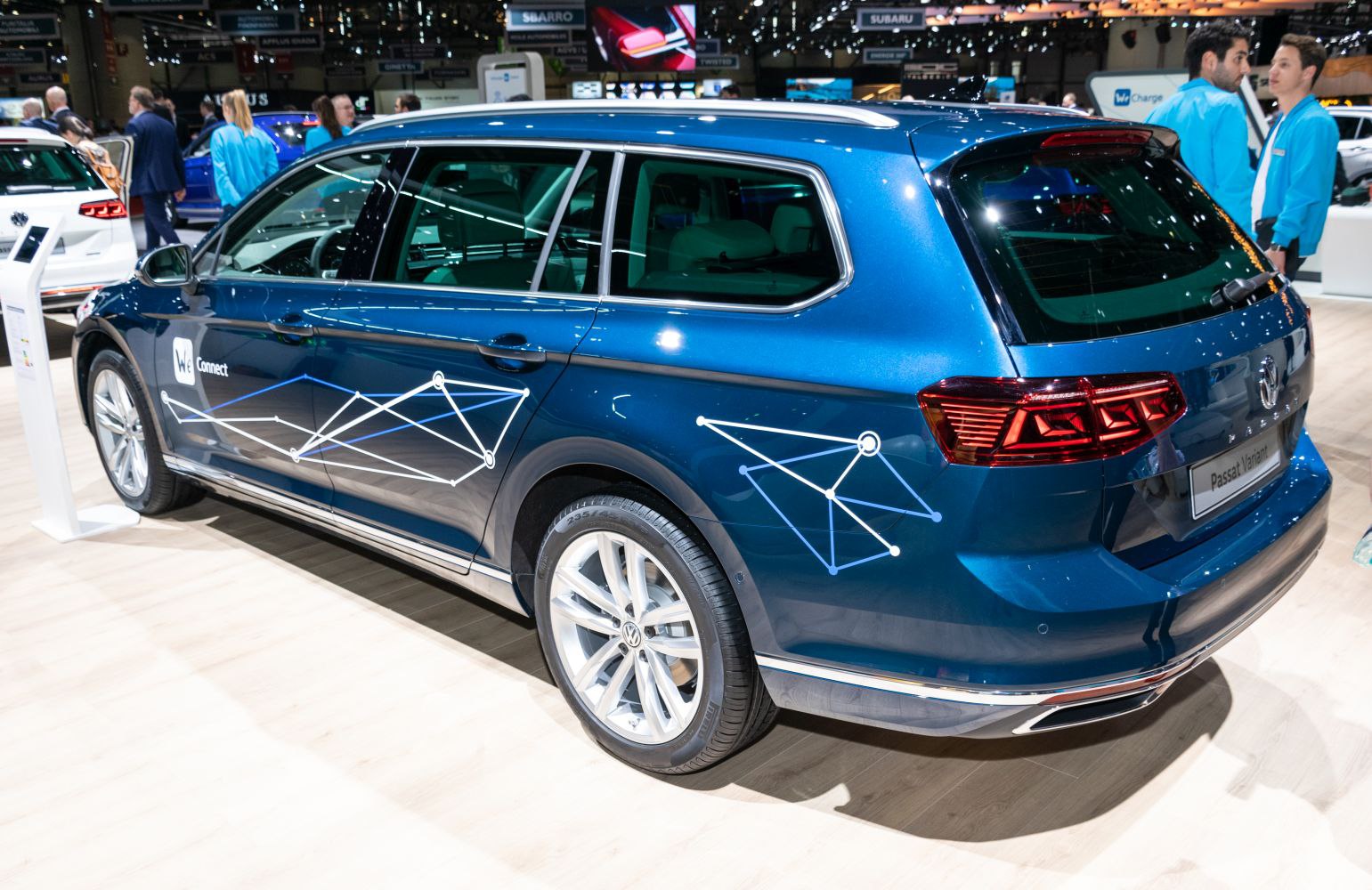 Rear and side view of estate car with alloy wheels