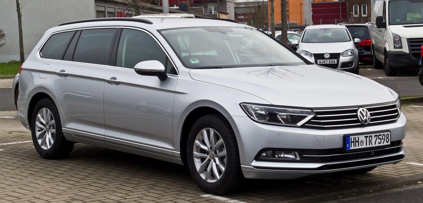 Silver station wagon with LED headlights and alloy wheels