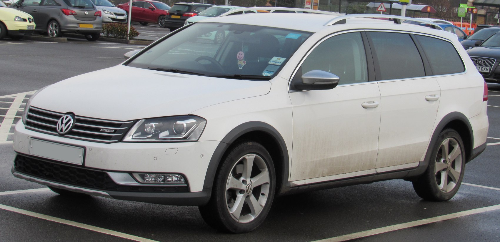 Raised suspension rugged wagon with black wheel arches and alloy wheels