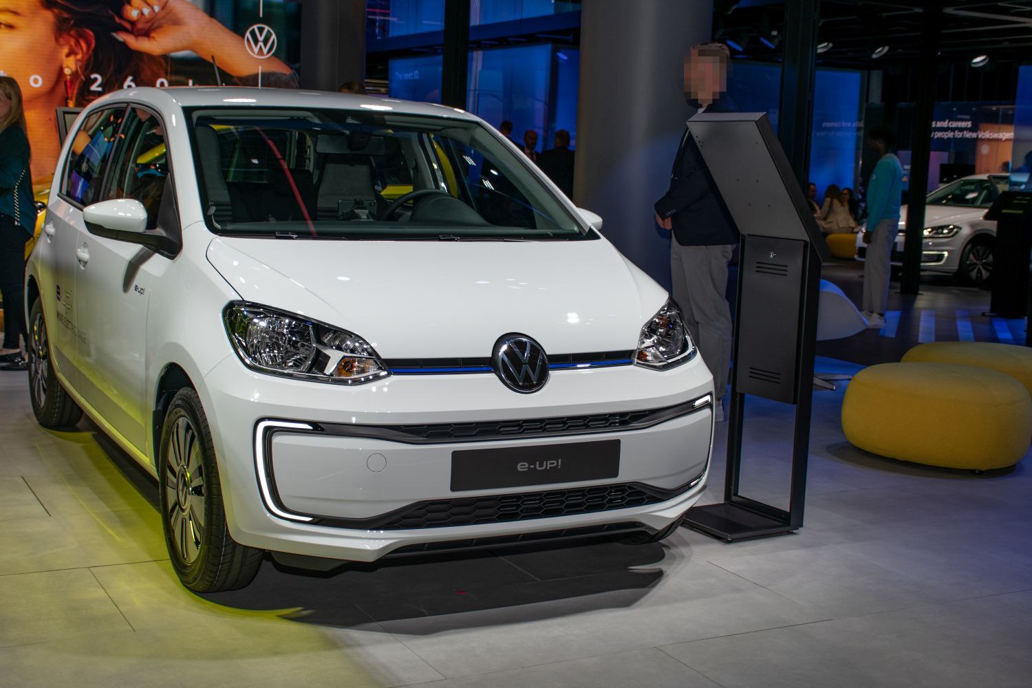 Front view with modern headlights and sleek grille design