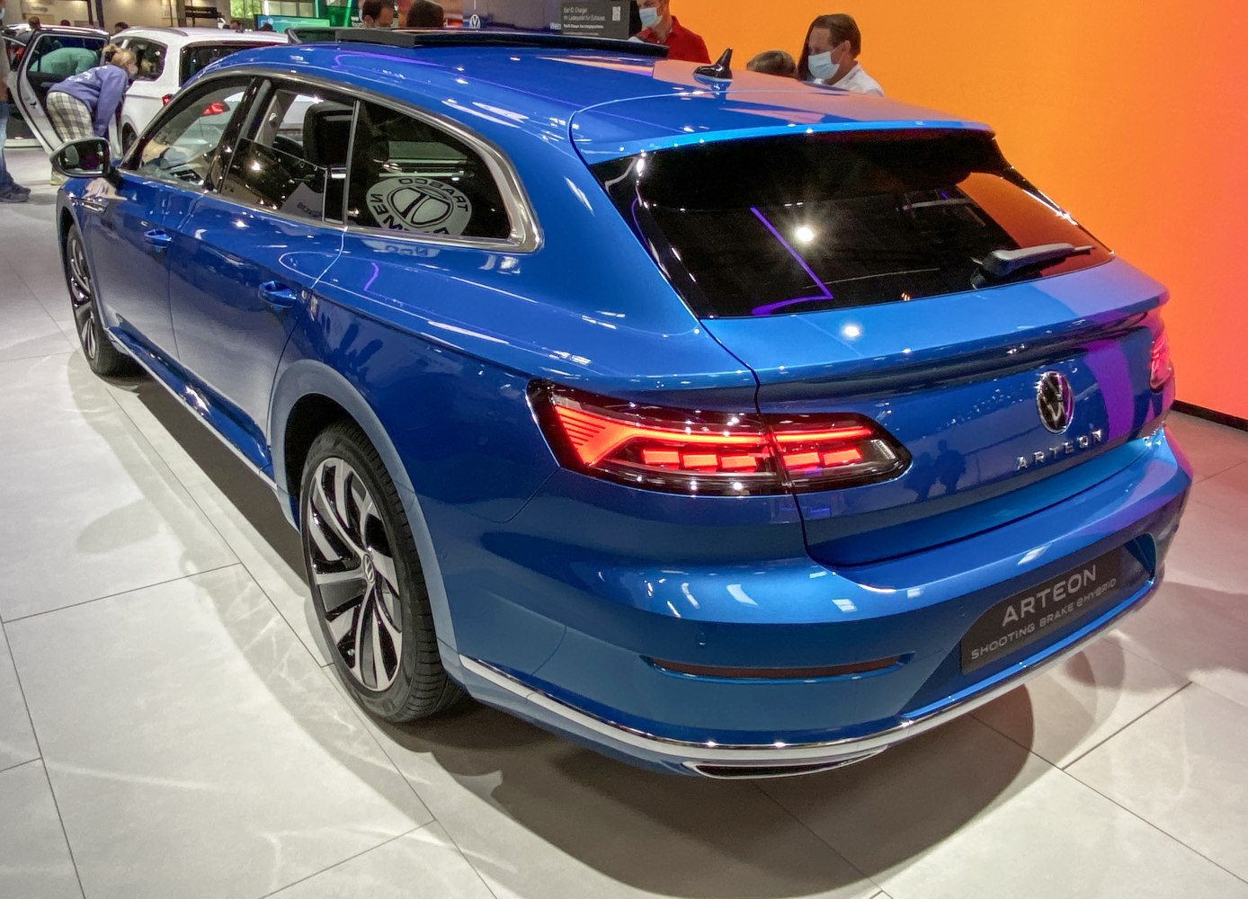 Rear and side profile with LED taillights and sporty aerodynamic design