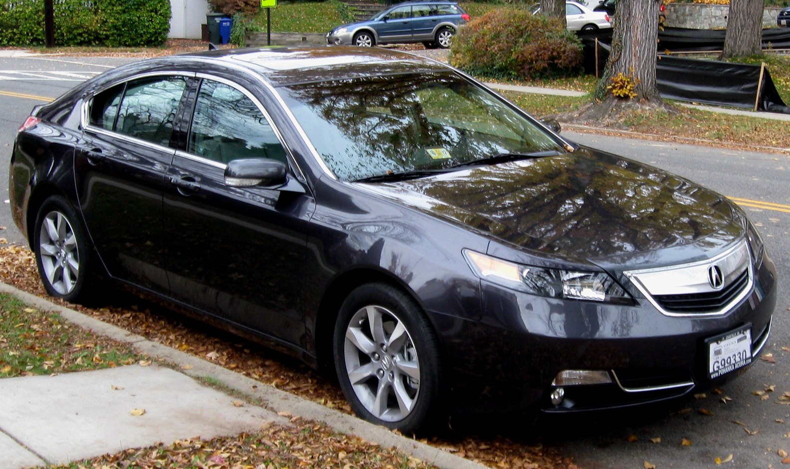 Front-side view of sleek sedan with alloy wheels
