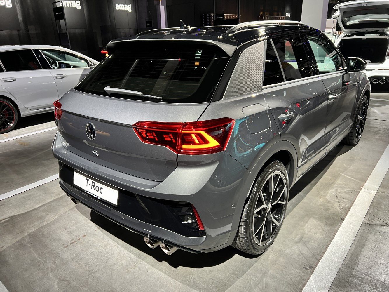 Rear view with updated taillights and dual exhausts