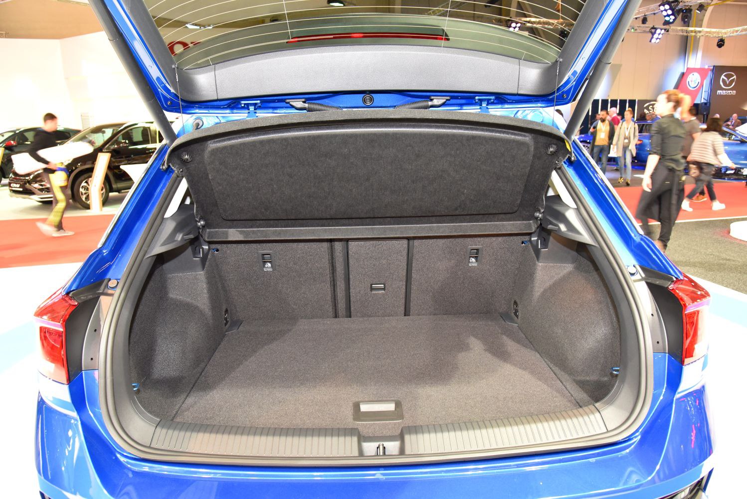 Rear cargo area with wide opening and spacious flat floor