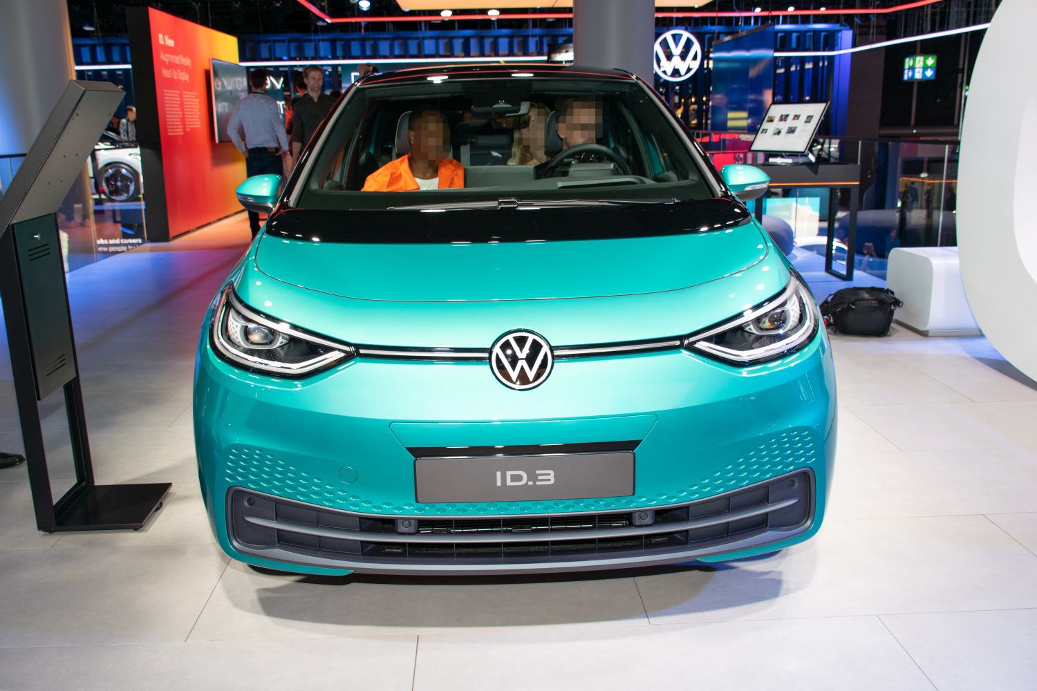 Front view with distinct LED headlights and streamlined design