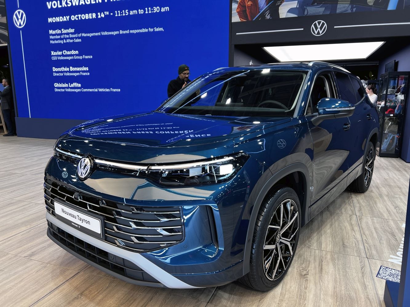 SUV front view with LED headlights and alloy wheels