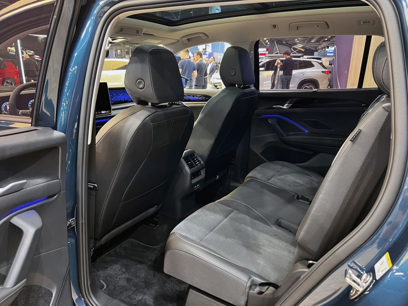 Spacious rear interior seating with ambient lighting and air vents