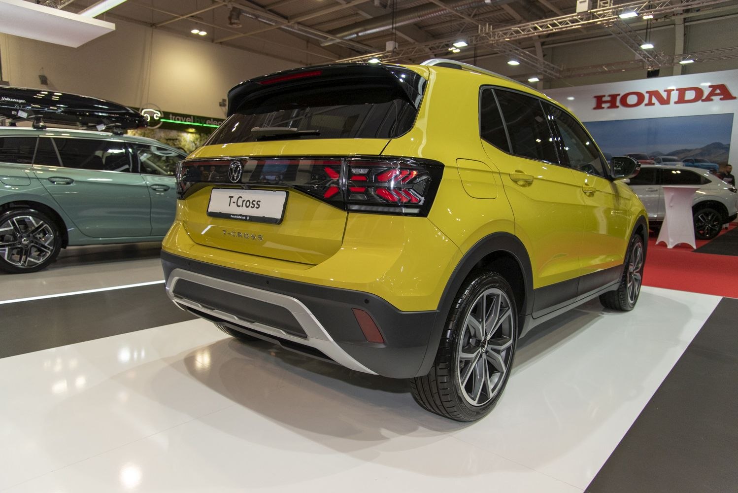 Rear view with LED taillights and updated bumper design