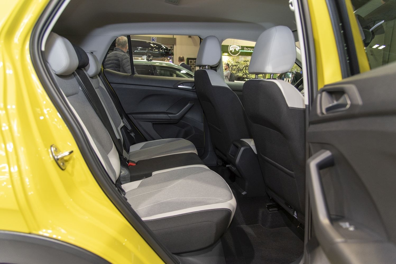 Rear interior seating with two-tone upholstery and spacious cabin