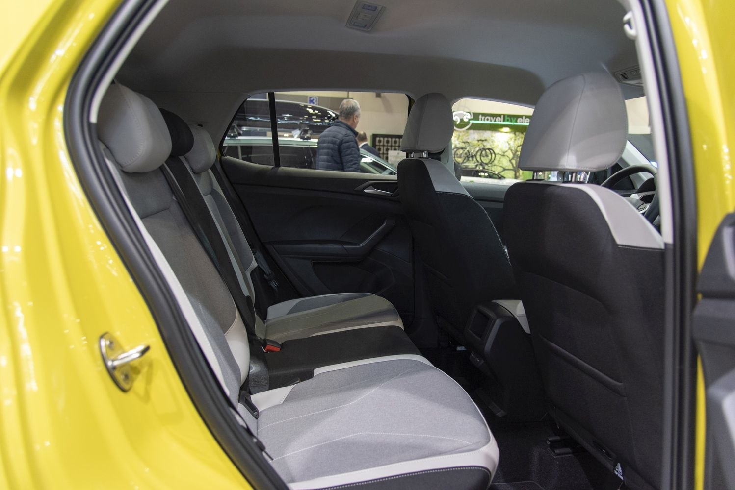 Compact SUV rear seating interior with modern upholstery and comfort features