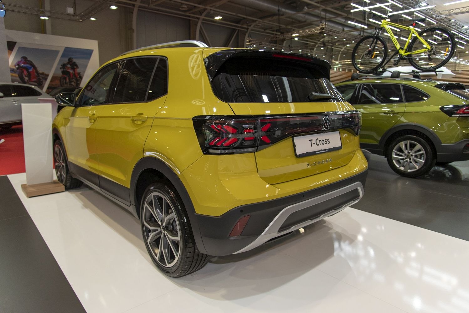 Rear view with distinct taillights and sporty alloy wheels