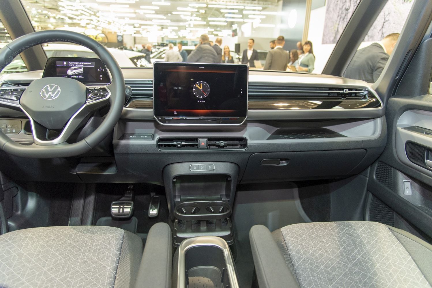 Interior with digital dashboard and touchscreen display
