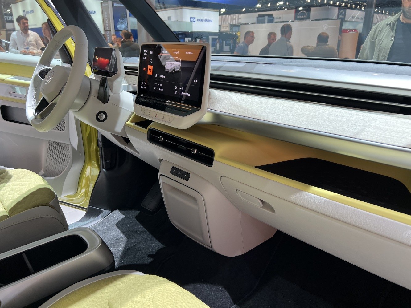Digital dashboard and touchscreen infotainment in modern vehicle interior