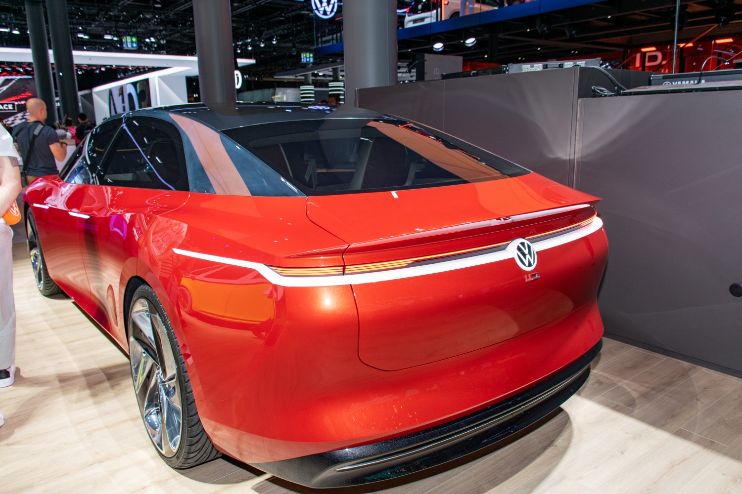 Sleek futuristic rear design with continuous LED tail light strip
