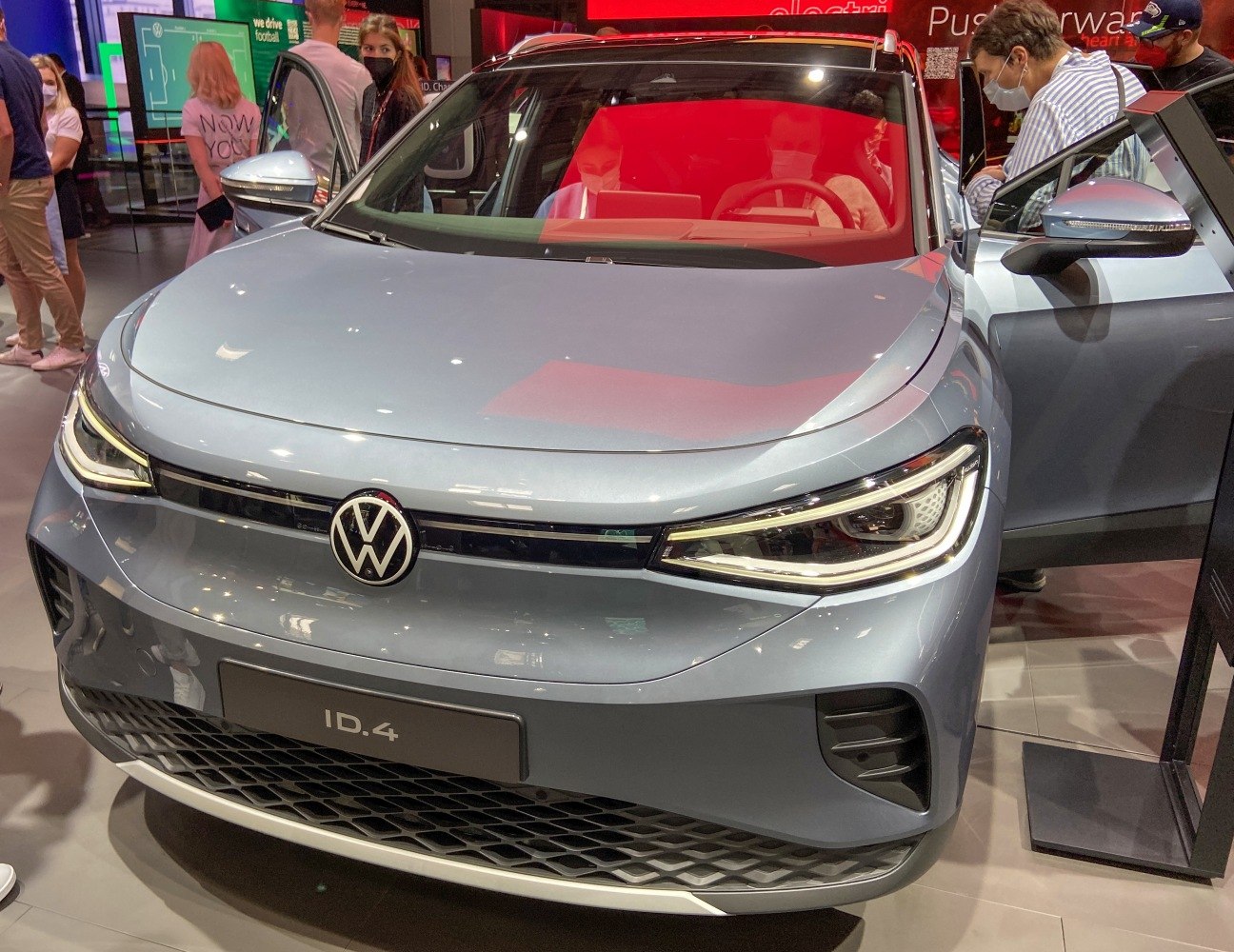 Front view with LED headlights and modern grille design