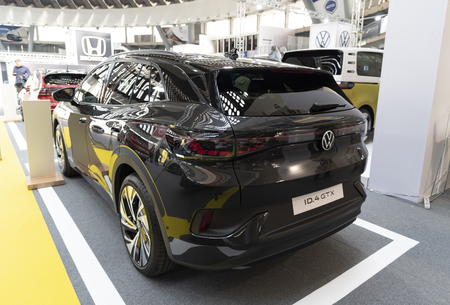 Sleek rear design with modern LED taillights and sporty roofline