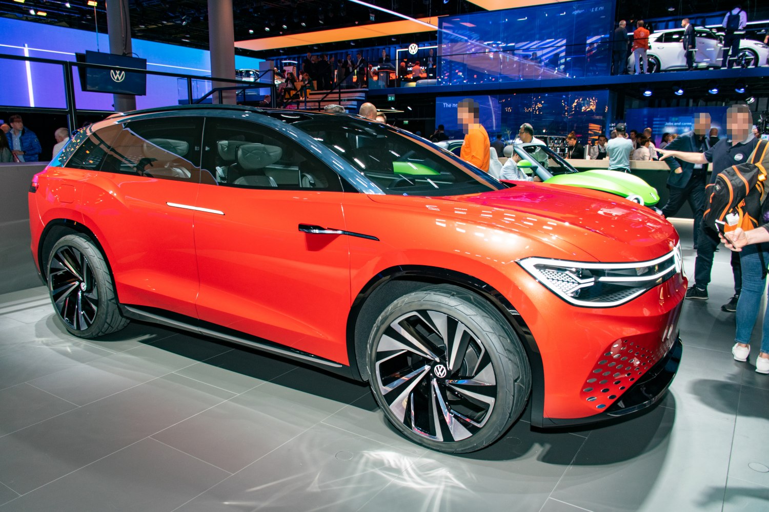 Electric SUV concept with LED headlights and large alloy wheels