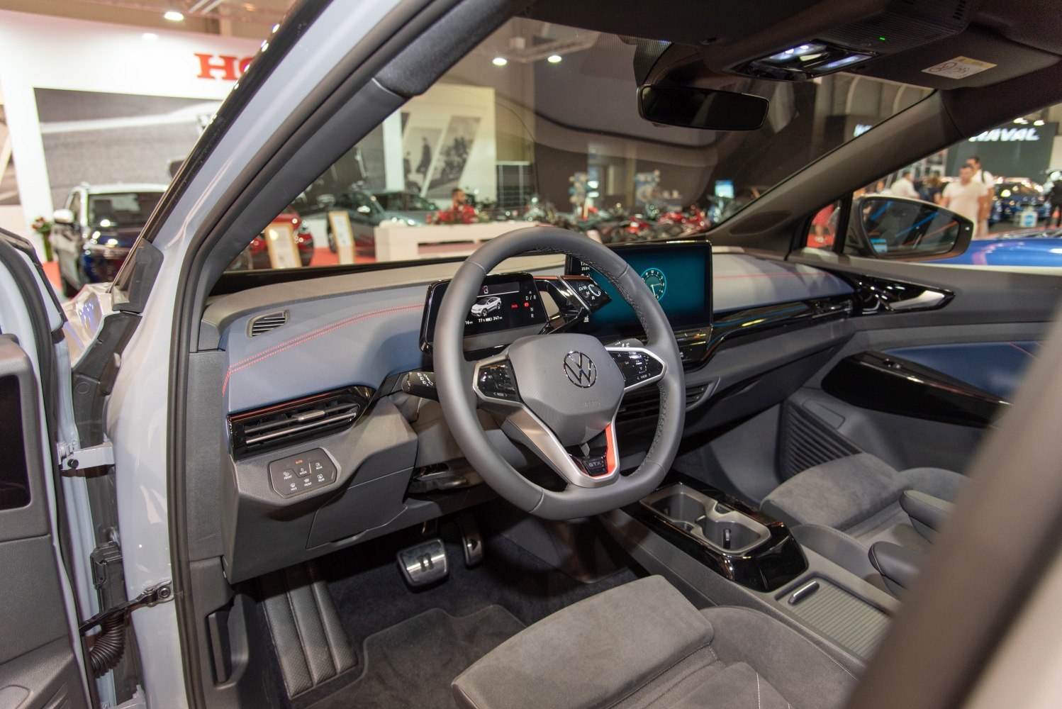 Interior view with digital dashboard and touchscreen console