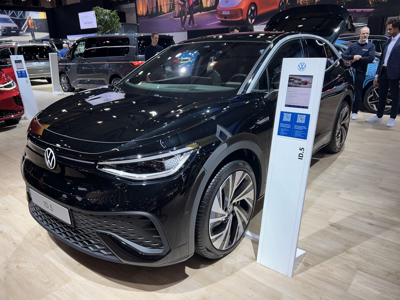 Sleek front view with LED headlights and stylish alloy wheels on a modern electric SUV