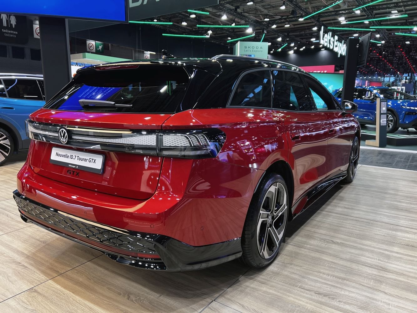 Sleek electric wagon rear with LED tail lights and modern alloy wheels