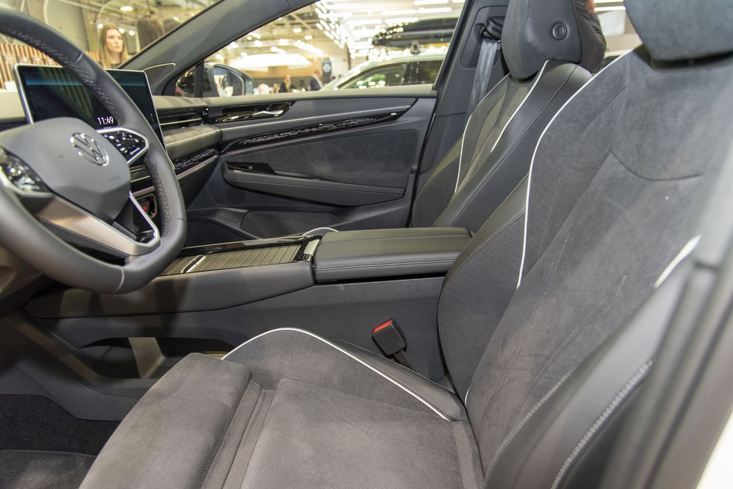 Modern vehicle interior with premium seats and digital dashboard