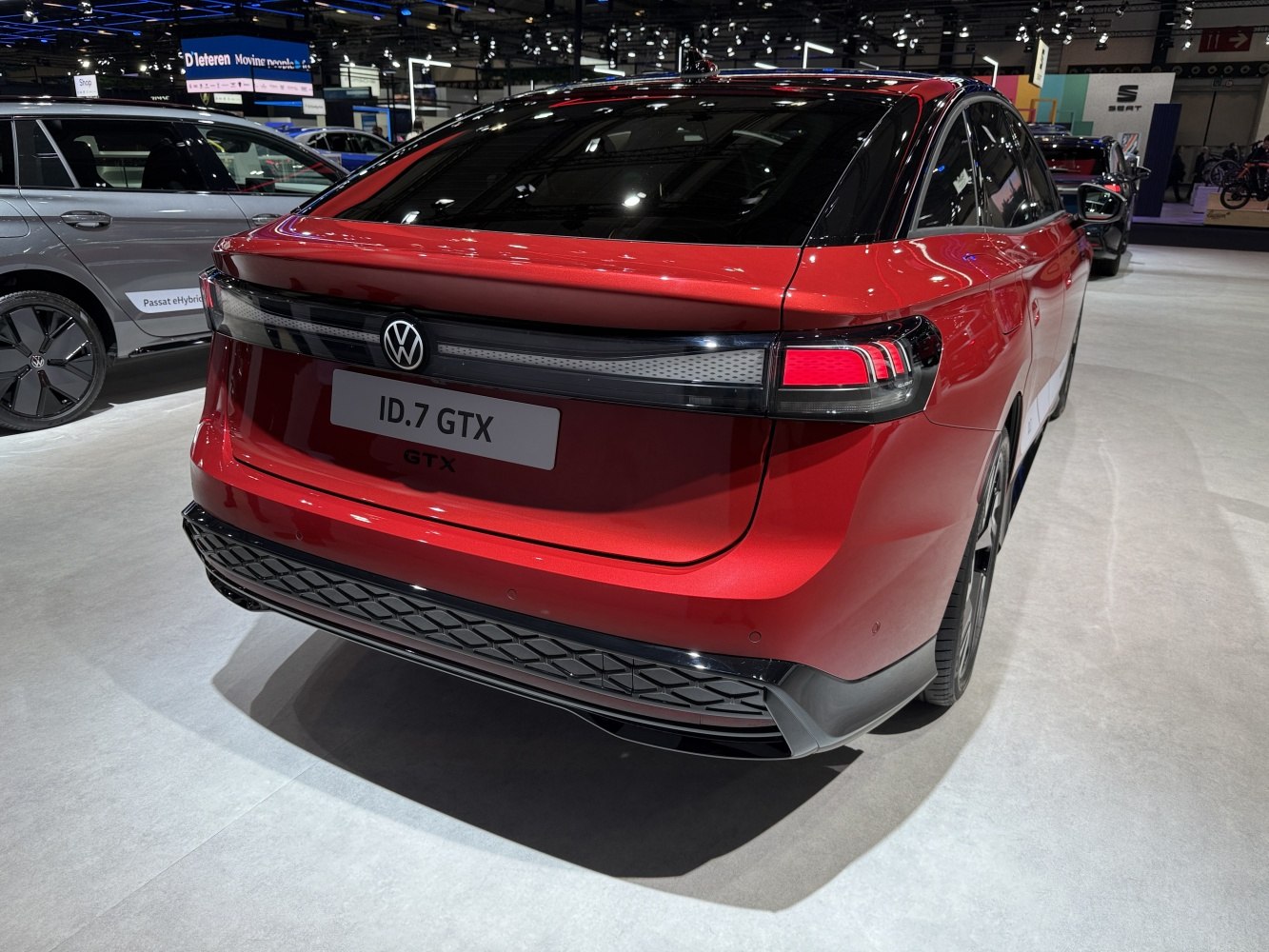 Sleek rear design with continuous tail light and aerodynamic bumper