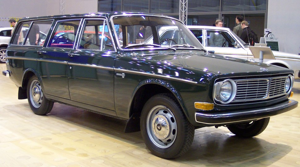 Vintage station wagon with iconic front grille and boxy body.