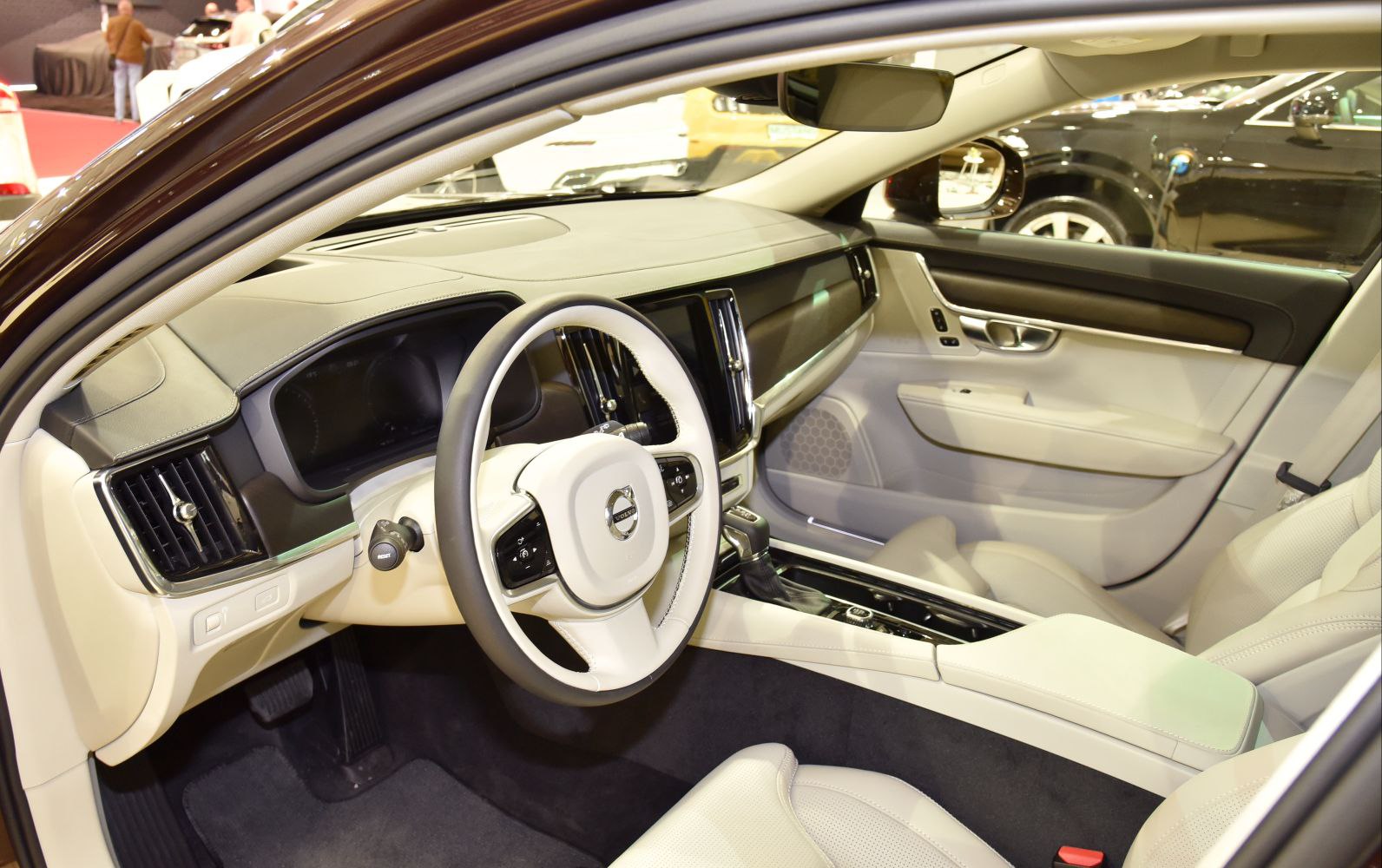 Modern luxury interior with elegant dashboard and steering wheel