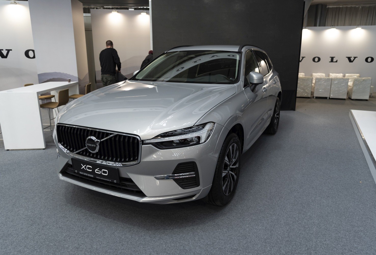 SUV front view with sleek grille and LED headlights