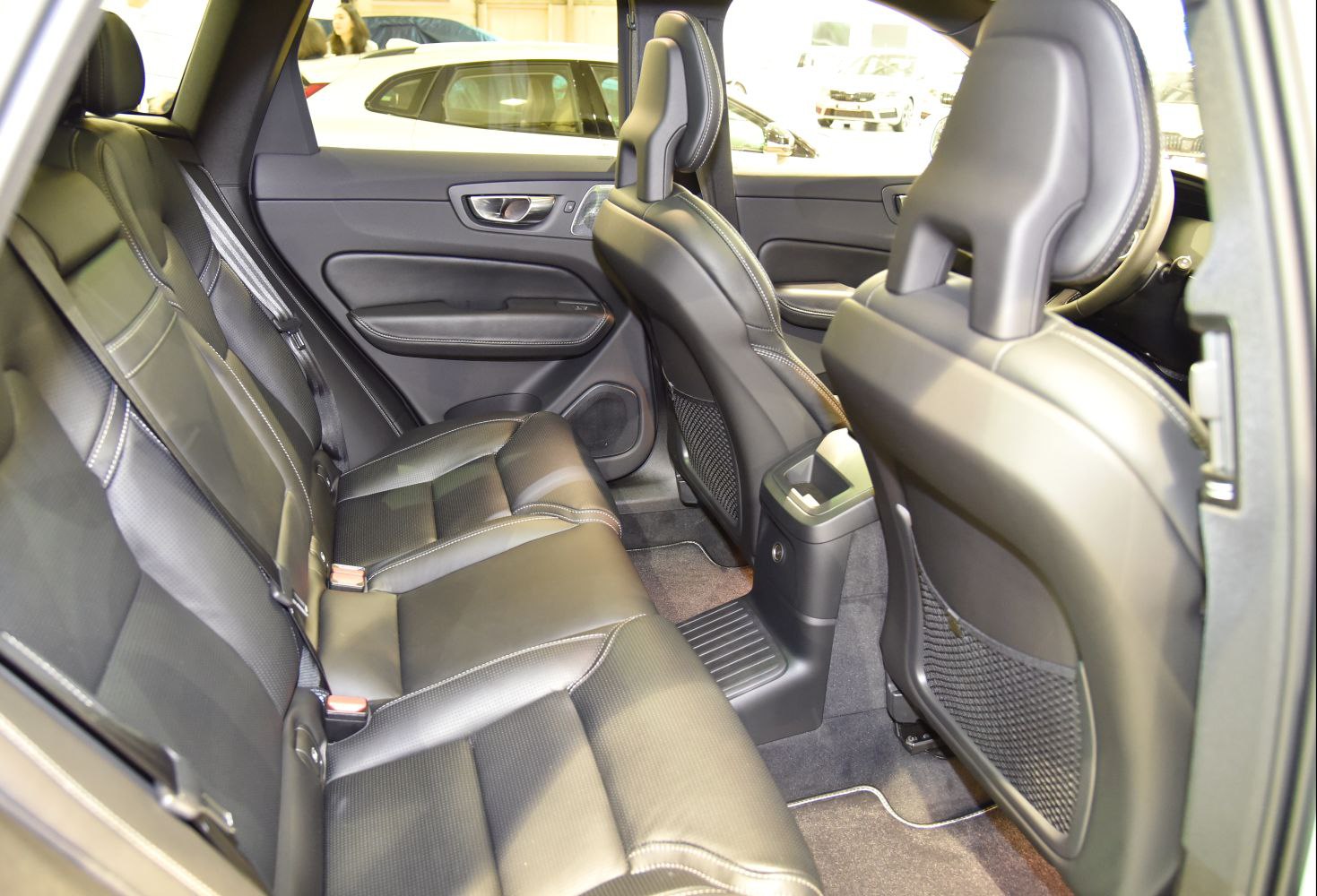 Premium leather rear seating with spacious and detailed design