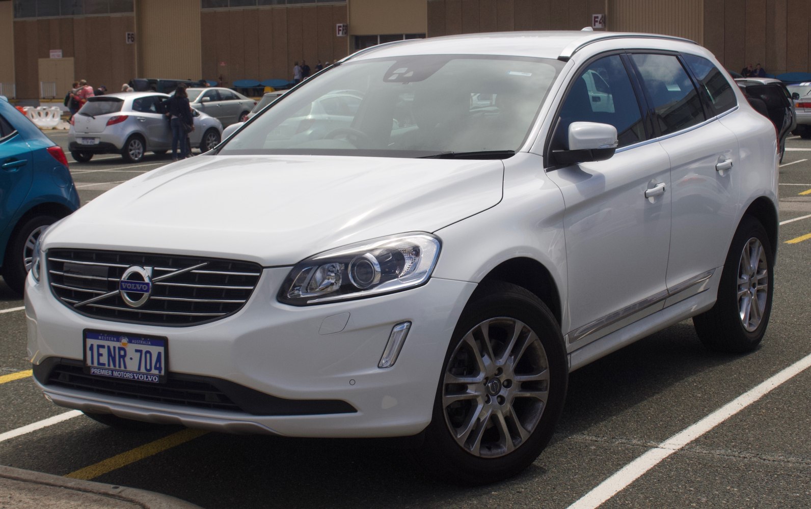 SUV front view with distinctive headlight and grille design