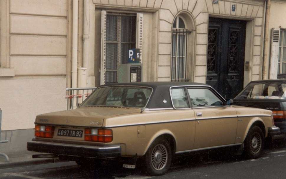 Vintage coupe with vinyl roof and classic rear taillights