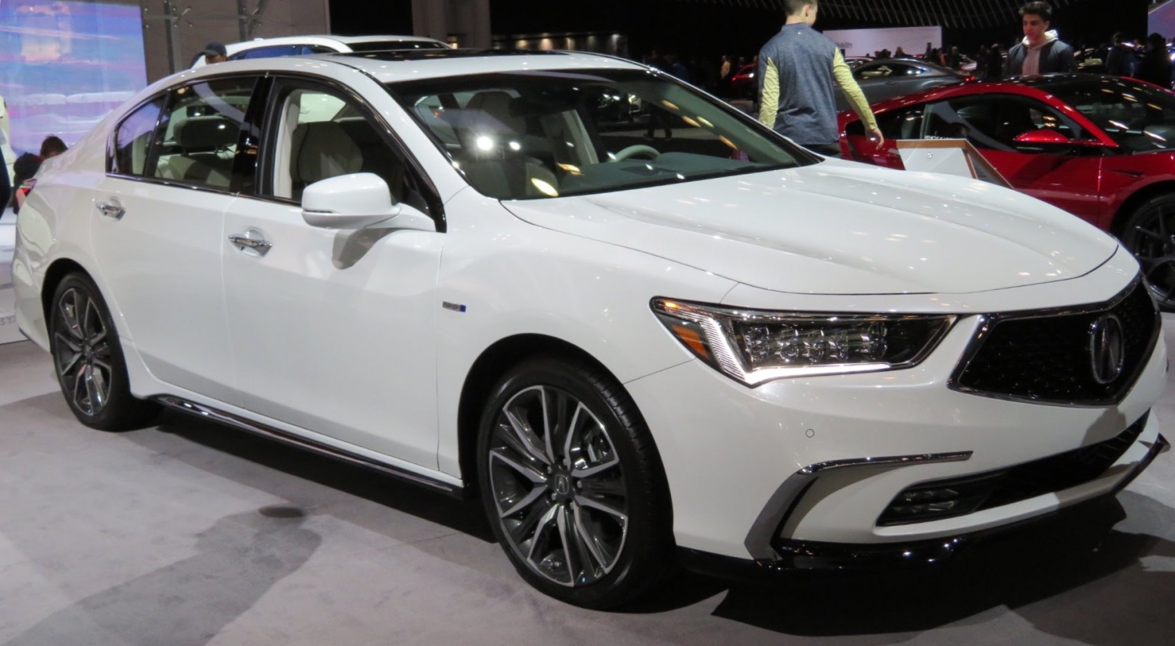 Luxury sedan with LED headlights and alloy wheels