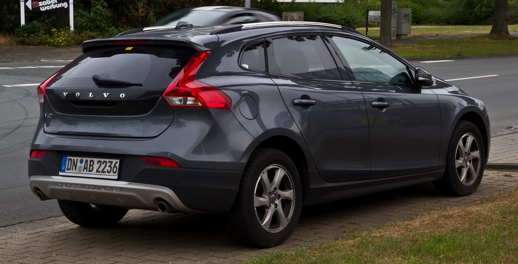 Rear-side view of a diesel hatchback with distinctive taillights and alloy wheels