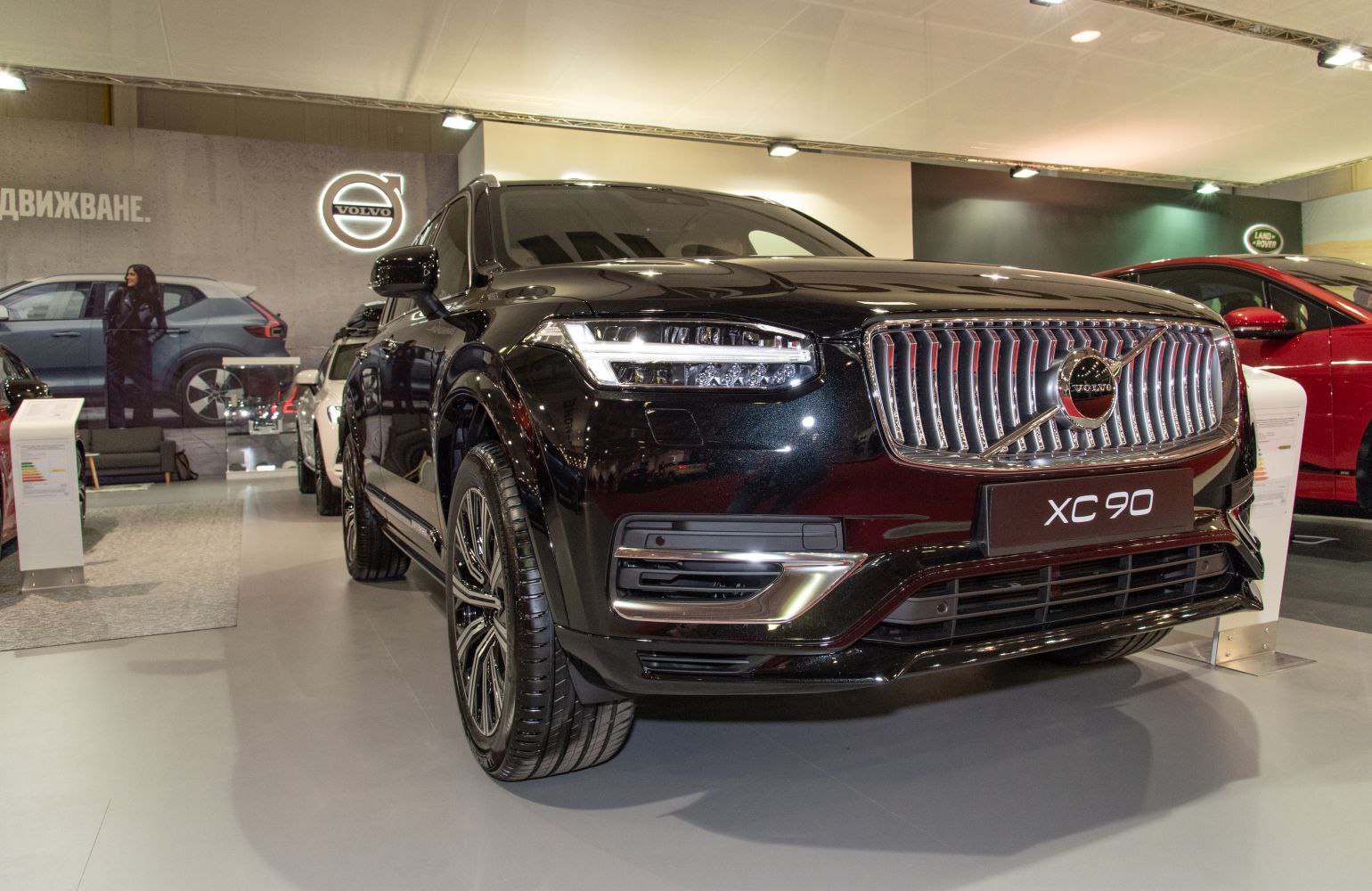 Luxury SUV front with chrome grille and LED headlights