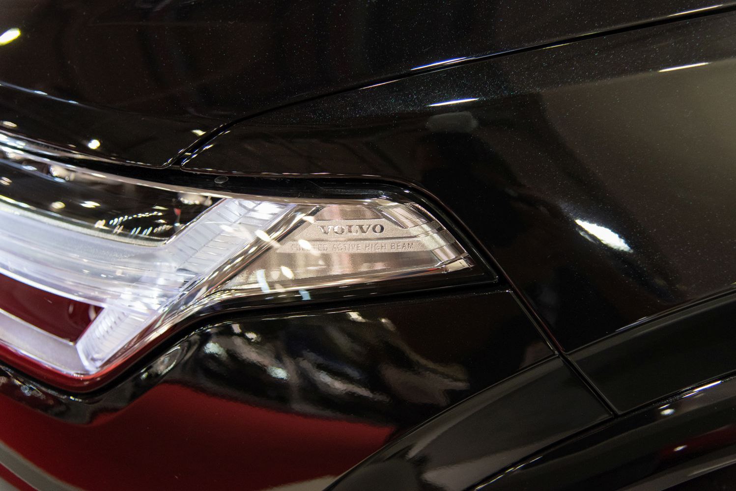 Close-up of LED adaptive high beam headlight