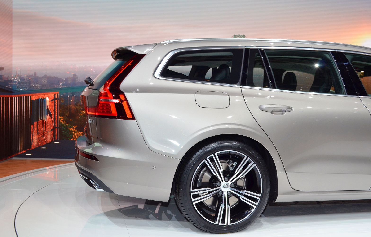 Rear side view with LED tail lights and alloy wheels