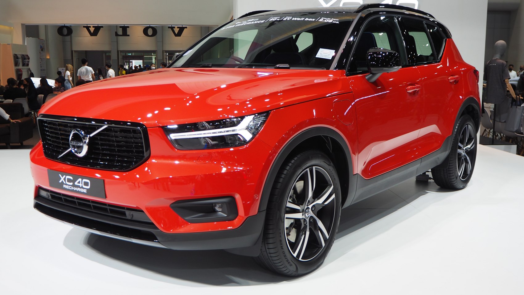Front angle view with LED headlights and alloy wheels